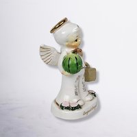 Pair of Napco 1956 June and August Angel Figurines, Made in Japan, Flawed