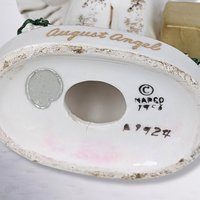 Pair of Napco 1956 June and August Angel Figurines, Made in Japan, Flawed