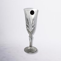 Set of 4 Salzburg Cristal de Flandre Fluted Champagne Glasses