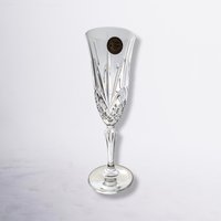 Set of 4 Salzburg Cristal de Flandre Fluted Champagne Glasses