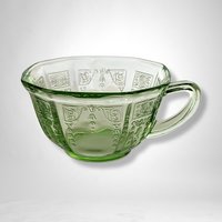 Set of 3 Anchor Hocking Green Princess Cups