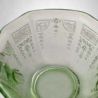 Set of 3 Anchor Hocking Green Princess Cups