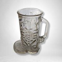 Clear Glass Boot Mug/Stein with Handle