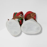 Vintage Lefton Spencer Sparrow and Lady Christmas Pair Figurines