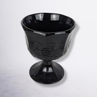 Vintage Indiana Glass Compote, Choose Green or Black