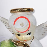 Pair of Napco 1956 June and August Angel Figurines, Made in Japan, Flawed