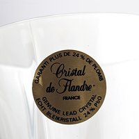 Set of 4 Salzburg Cristal de Flandre Fluted Champagne Glasses