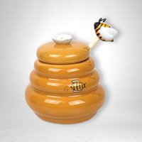 Ceramic Honey Miel Mini Honey Pot - Sweet and Stylish Tabletop Accessory