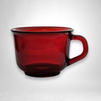 Set of 4 Arcoroc Classique Ruby Red Mugs: Bold and Beautiful Beverage Cups
