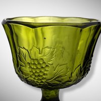 Vintage Indiana Glass Compote, Choose Green or Black