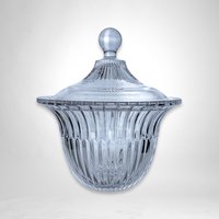 Vintage Clear Glass Covered Candy Dish – Timeless Elegance for Sweet Delights