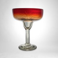 Amberina Sunset Margarita Glass
