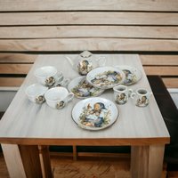 1993 Hummel "He Loves Me?" Childs Tea Set