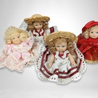Charming Vintage Porcelain Girl Dolls - Set of 4 (5" Each) or 16 (2.5" Each) - Your Choice