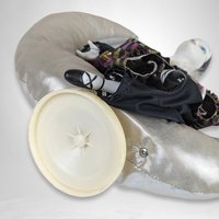 Harlequin Musical Doll on Moon