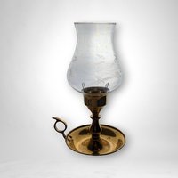 Vintage Solid Brass Hurricane Candle Holder