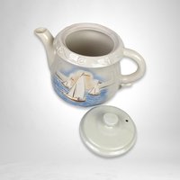 Vintage Large Porcelier Nautical Teapot with Lid - Seafaring Elegance