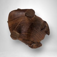 Vintage Carved Wooden Frog Percussion Instrument (Missing Pole)