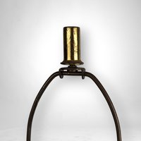 Vintage MCM Milk Glass Hobnail Table Lamp, No Shade