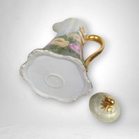 Vintage Ceramic Floral Chocolate Pot with Lid