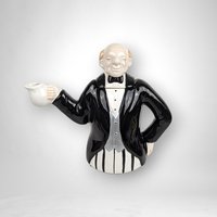 1992 Bombay Butler/Waiter Decorative Ceramic Teapot