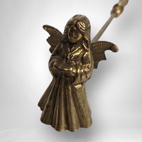 Vintage Brass Angel Candle Snuffer with Case