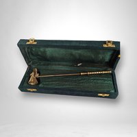 Vintage Brass Angel Candle Snuffer with Case