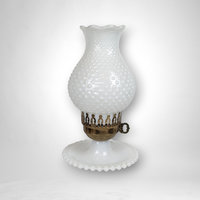 Vintage Milk Glass Hobnail Lamp