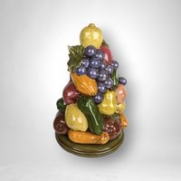 Timeless Elegance: F. Rykkan Vintage Large Ceramic Fruit Topiary Centerpiece