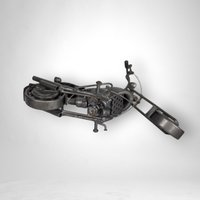 Vintage Recycled Metal Motorcycle Sculpture