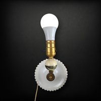 Elegant Vintage Milk Glass Sconce Wall Lamp - Timeless Wall Lighting