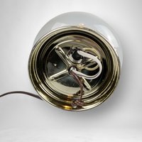 Vintage Double Light Hurricane Lamp with Painted Roses