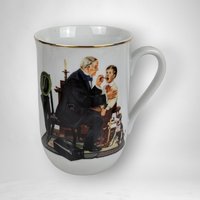1985 Norman Rockwell 4 Piece Collector Mug Set
