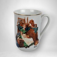 1985 Norman Rockwell 4 Piece Collector Mug Set