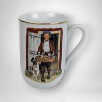 1985 Norman Rockwell 4 Piece Collector Mug Set