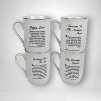 1985 Norman Rockwell 4 Piece Collector Mug Set