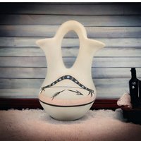Native American Broken Arrow Pottery Wedding Vase
