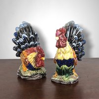 Vintage Ceramic Rooster Salt and Pepper Shakers