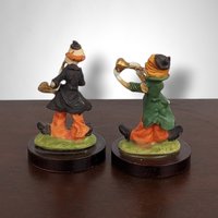 Set of 2 1980s Arnart Pucci Resin Clown Figurines - Nostalgic Collectibles