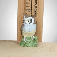 Lefton Hand-Painted Owl Figurine: Whimsical Artistry