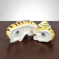 Vintage Ceramic Tiger Salt and Pepper Shakers