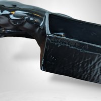 Vintage Ceramic Black Panter Planter