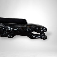 Vintage Ceramic Black Panter Planter