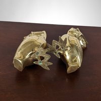 Vintage Pair of Brass Owl Figurines