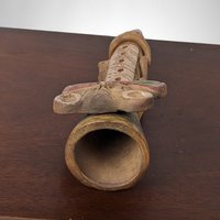 Mayan Aztec Clay Flute Folk Art Pottery