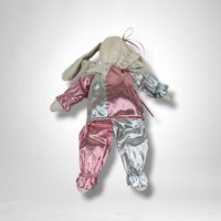 Vintage Clown Bunny Plush Doll