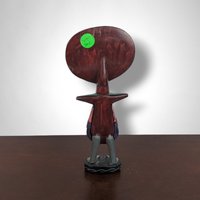 African Hand Carved, Painted Fertility Figurine