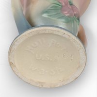 Vintage Hull Pottery Wildflower Blue and Pink 5 1/2" Double Handled Vase - Classic Floral Elegance