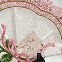 Fitz and Floyd Omnibus Victorian Postcards Fan Tray