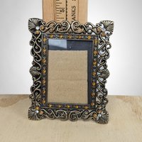 Small Metal Crystal Studded Picture Frame